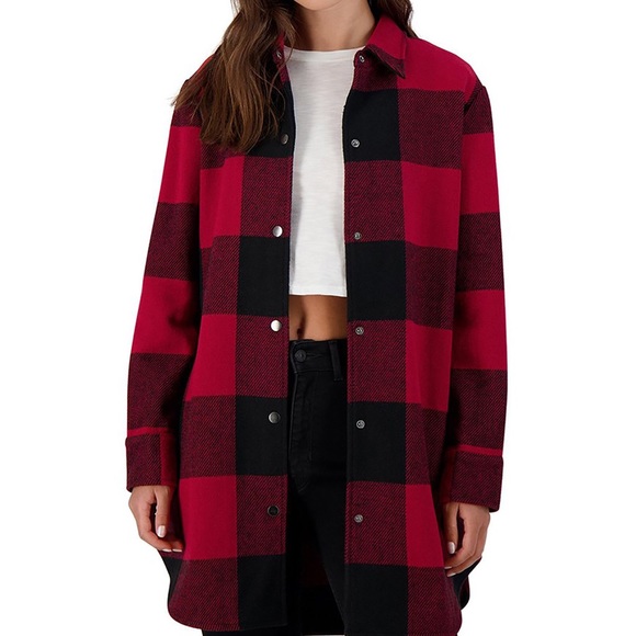 bb dakota red plaid jacket